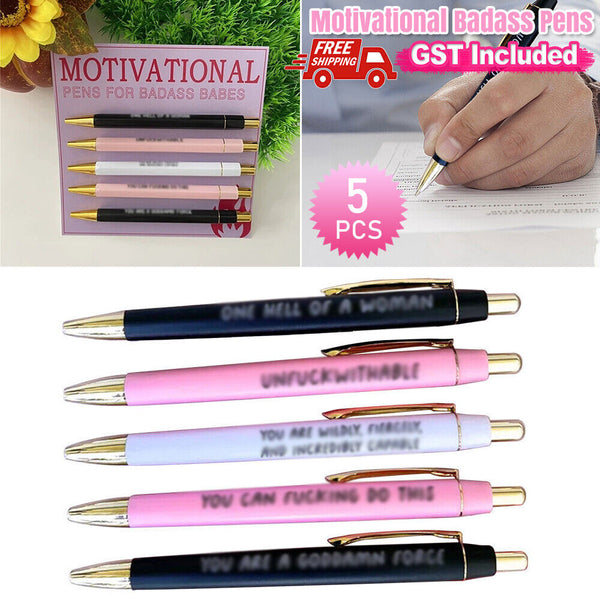 Motivational Badass Pen Set, Funny Pens Swear Word Daily Pen Set, Office  Gifts