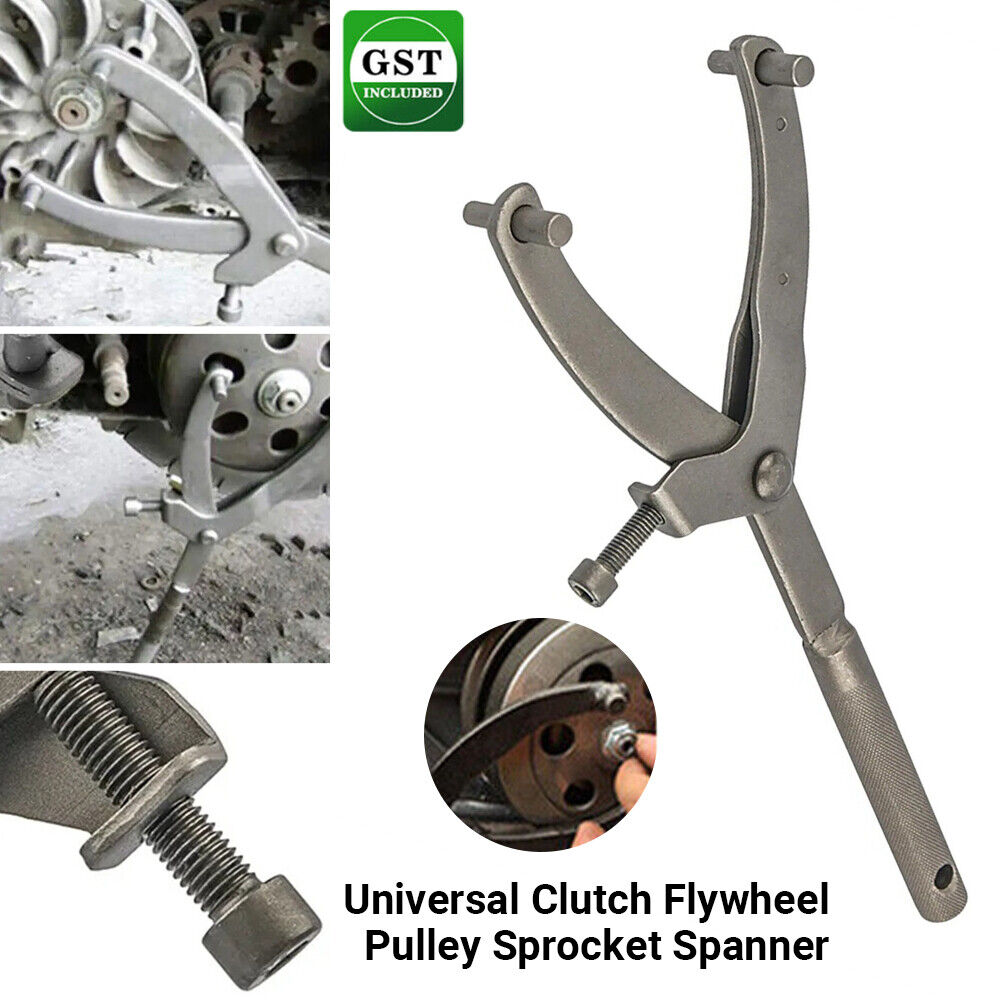 Universal Clutch Flywheel Pulley Sprocket Spanner Wrench Holder Tool Puller Gear