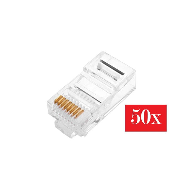 10-50X RJ45 Pass Through CAT6 Connector Modular Plug CAT5e CAT5 Network Ethernet