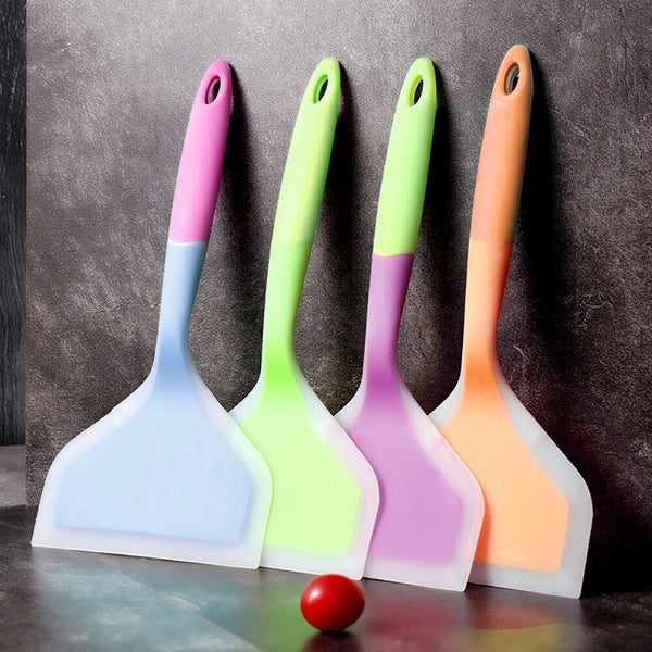 Non-stick Silicone Spatula Beef Meat Egg Kitchen Scraper Wide Pizza Shovel Heat