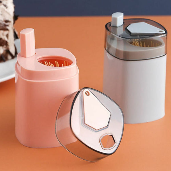 Automatic Popup Toothpick Box Holder Container Portable Toothpick Dispenser