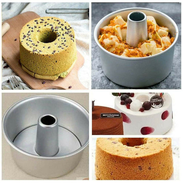 6/8" Round Hollow Chiffon Cake Mold Food Cake Pan Baking Mould Cake Ring