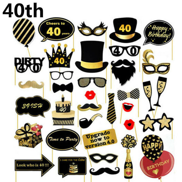 Photo Booth Props Birthday Wedding Mustache Lips Stick Hen's Party Photobooth AU