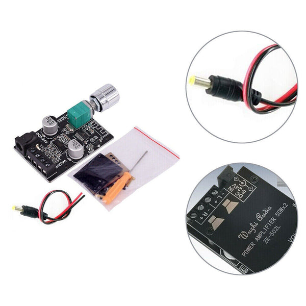 MINI Bluetooth 5.0 Wireless Audio Digital Power Amplifier Stereo Board Amp AU