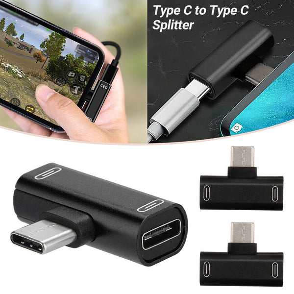 T Dual Type C adapter splitter to USB-C Headphone and charge Audio Converter AUS