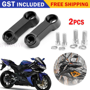 2PCS Motorcycle Mirror Extenders 8mm-10mm Riser Adaptor Bracket Holder Universal