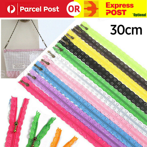 20pcs Lace Edge Puller Zip Tailor Zipper Mixed Color Sewing Tool Craft Nylon