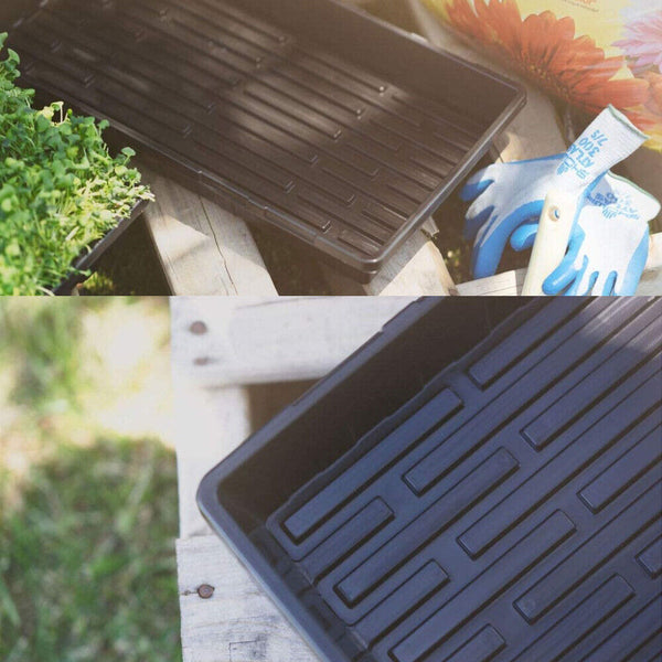 UP50x Garden Black Plastic Rectangle Plant Seedling Propagation Seeding Tray