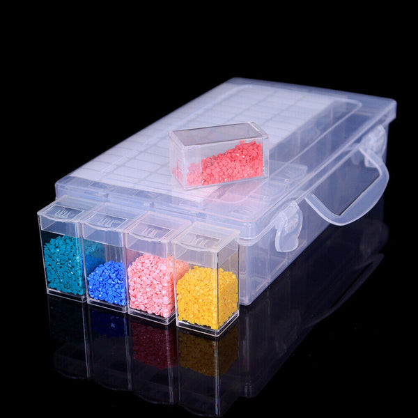 64 Grid Diamond Painting Storage Box Art Nail Bead Accessories Case Kit AU