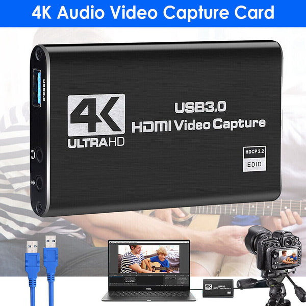 4K Audio Video Capture Card USB 3.0 HDMI Video Capture Device for Live Streaming