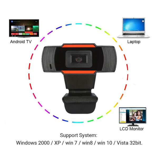 1080P HD USB Webcam With Microphone Desktop Laptop Web Camera Auto Focus For PC