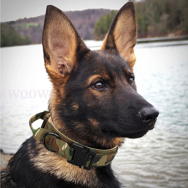 Tactical Dog Collar Military Heavy Duty Pet Collar With Metal Buckle Adjustable