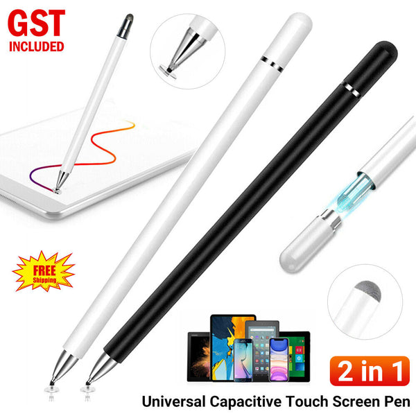 Universal 2 in 1 Touch Screen Stylus Pen for iPad iPhone Android Tab AU