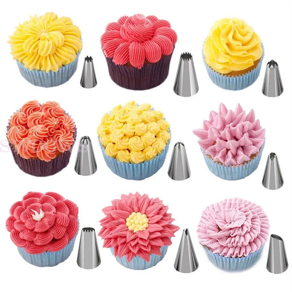 Cake Decorating Kit Turntable Pastry Cream Bags Icing Piping Nozzles Tips Tools