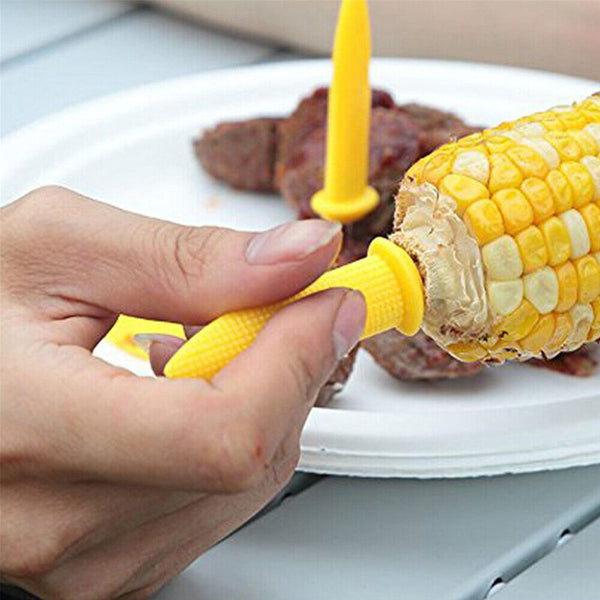 80x Corn Cob Holders Skewers Barbecue Fork Fruit Holder BBQ Kitchen Accessories