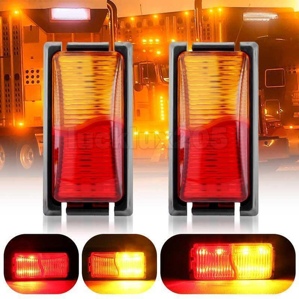 Red Amber LED Clearance Lights Side Marker Lamp Trailer Truck Caravan Multi Volt