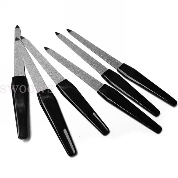 5/10pcs Dual Sided Stainless Steel Metal Nail File Art Pedicure Manicure Tool