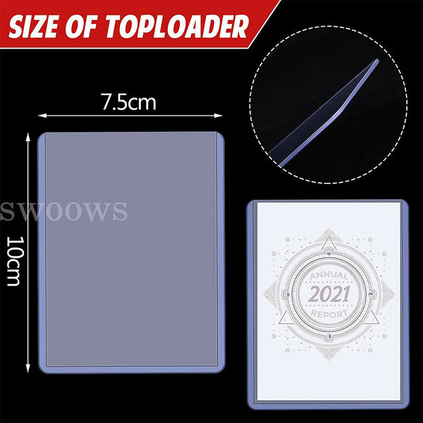 Top Loader Card Sleeves Clear Trading Card Sleeves Hard Plastic Card Protectors