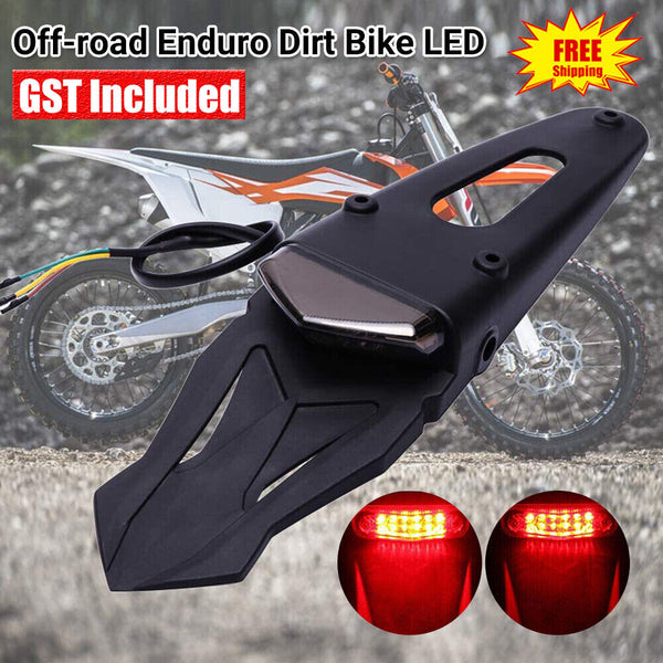 Off-road Enduro Dirt Bike LED Rear Fender Brake Tail Light For Honda EXC CRF AU