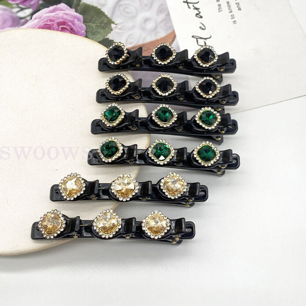 Sparkling Crystal Stone Braided Hair Clips Bangs Hair Clip Braided Hair lot