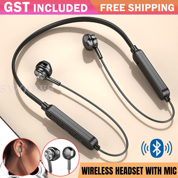 Sweatproof Wireless Bluetooth 5.0 Earphones Headphones Sport Gym Running Hiking