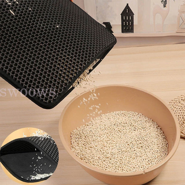 Cat Litter mat Large Pet Litter Box Trapping Sifting Mats Waterproof Urine Tray