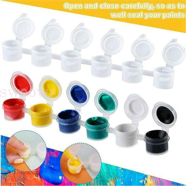 Up to 480 Pot x Empty Paint Pot Acrylic Mini Watercolor Draw Pigment Plastic Box