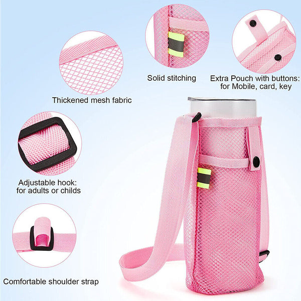 Water Bottle Holder Water Bottle Carrier with Adjustable Shoulder Strap Bag