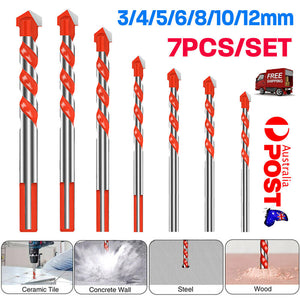 7PCS Ultimate Drill Bits Multifunctional Ceramic Glass Punching Hole Working Set