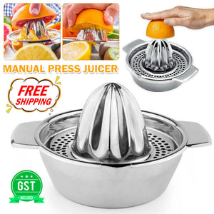 New Stainless Steel Fruit Lemon Citrus Orange Juicer /Manual Press Squeezer