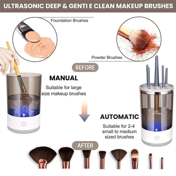 Automatic Brush Cleaner Electric Makeup Brush Cleaning Machine Fast Clean Dryer