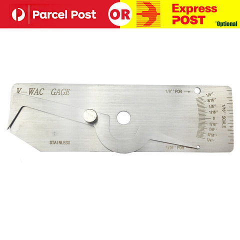 Stainless Steel V-WAC Welding Gauge Weld Seam Undercut Inspection Gage Ruler