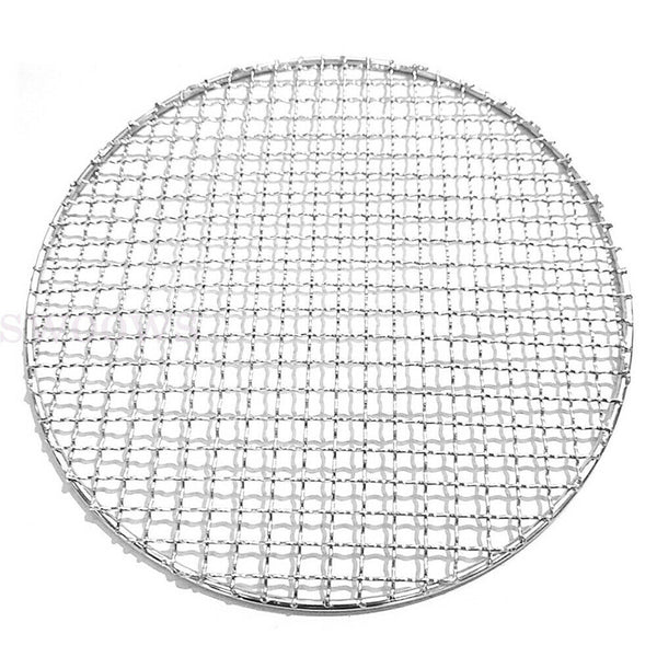 3pcs BBQ Steel Grill Mesh Fish Meat Round Net Barbecue Camping Outdoor Mat Pad