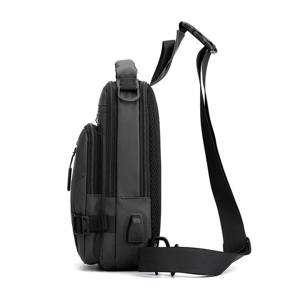 Men's Sling Crossbody Bag Anti-theft Shoulder Chest Messenger Backpack USB Port