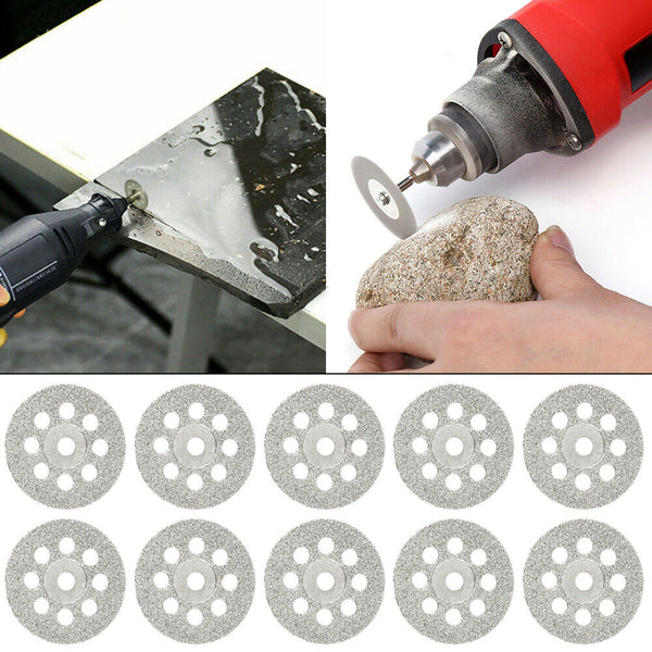 Mini Diamond Cutting Discs HSS Wheel Blades Set Drill Bit Dremel Rotary+Tool AU