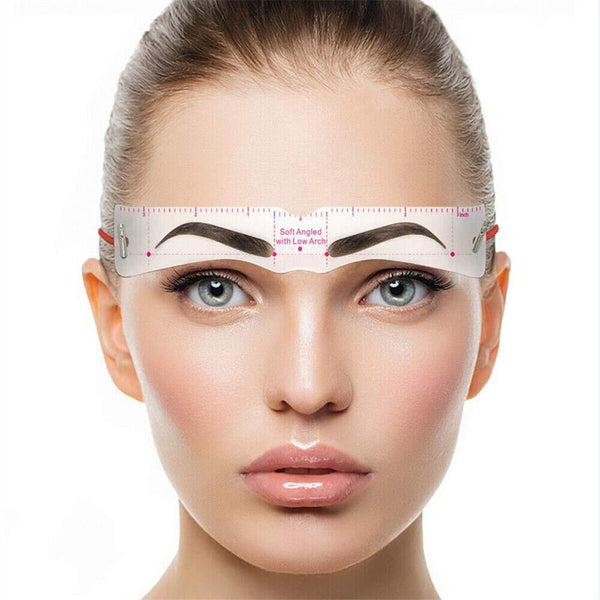 14pcs Eyebrow Stencils Shaper Grooming Kit Brow Make-Up Template Tool Reusable