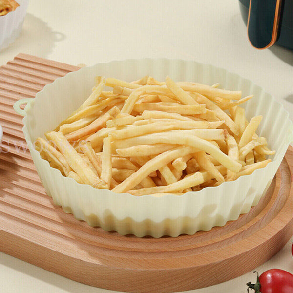 1/2pcs Air Fryer Silicone Basket Pot Liners Baking Tray Replacement Accessories