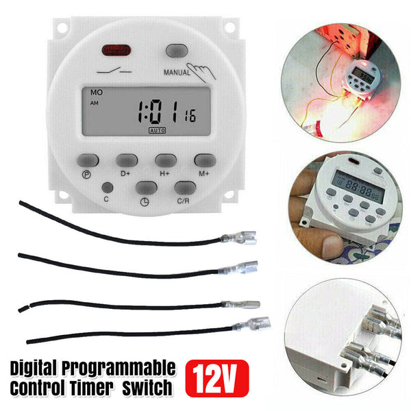 DC 12V Timer Switch Digital Programmable Control LCD Time Relay Day/Week Set HOT