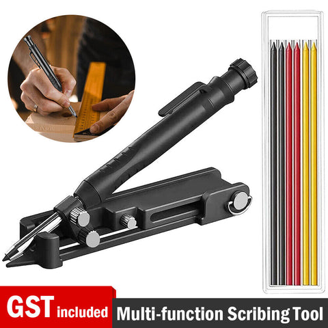 Multi-function Scribing Tool Construction Pencil Precise Woodworking with Pencil