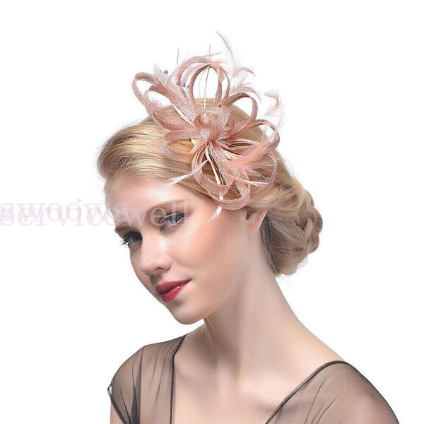 Headdress Flower Hair Headband Clip Fascinator Party Hair Accessories Women Hat