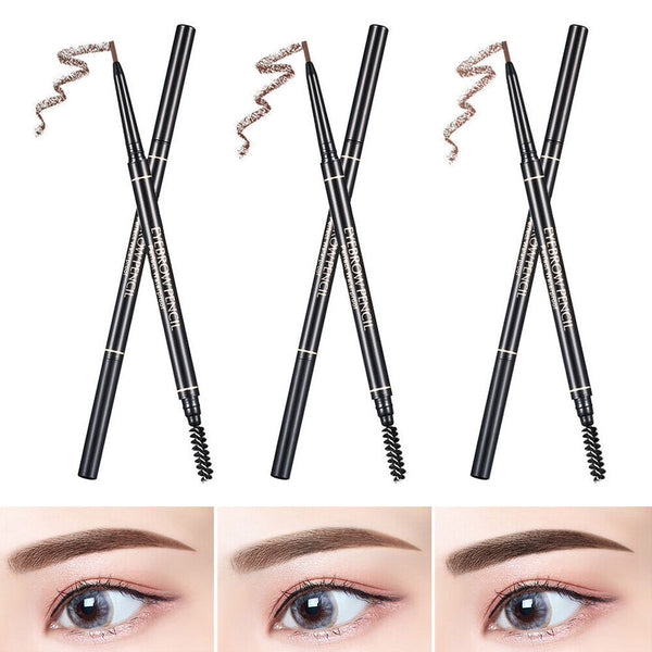 Slim Eyebrow Pencil Waterproof Eye Brow Eyeliner Pen With Brush Makeup Cosmetic