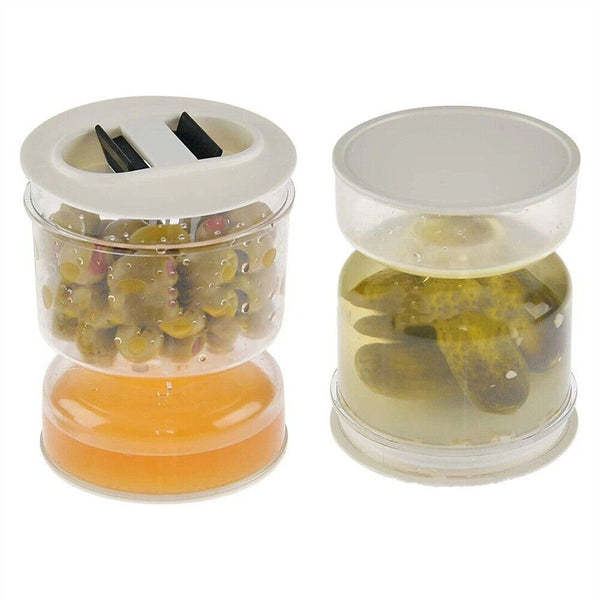 Pickle Jar Hourglass Can Dry Wet Separate Flip Airtight Food Storage Container