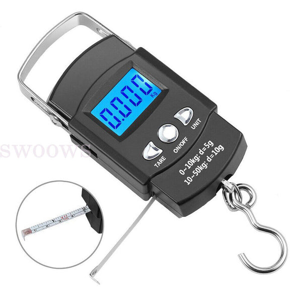 50KG LCD Digital Travel Fishing Luggage Hanging Electronic Hook Weighing Scale