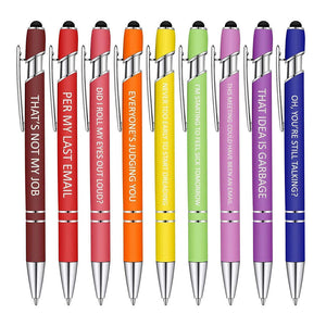 Motivational Badass Pen Set, 5Pieces Funny Daily Ballpoint Pens