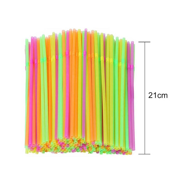 UP1000Straw BPA-Free Bendable Disposable Drinking Plastic Party Straw Multicolor