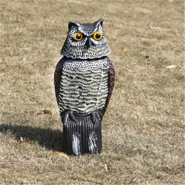 Bird Deterrent Realistic Owl Decoy Pigeon Crows Scarer Scarecrow Repeller Patio