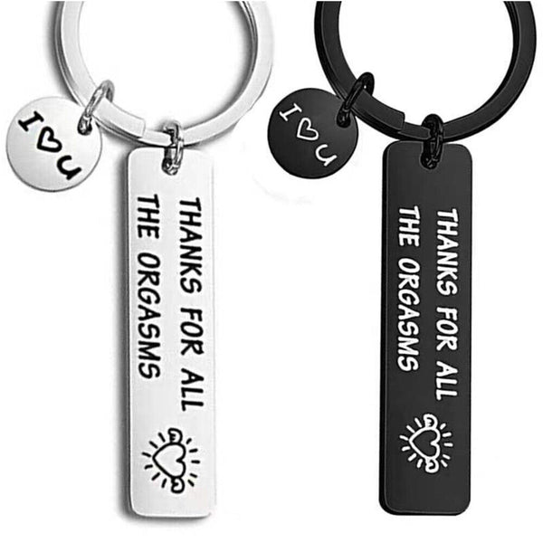 THANKS FOR ALL THE ORGASMS FUNNY FRIENDS COUPLE GIFT KEY RING KEYCHAIN KEYRING