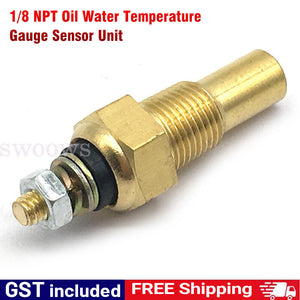 Water / Oil Temp Temperature 1/8 NPT Electrical Sender Sending Sensor Unit Kit