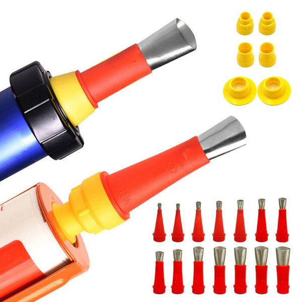 22PCS/SET Caulking Caulk Nozzle Applicator with Base Kits Sealant Finishing Tool