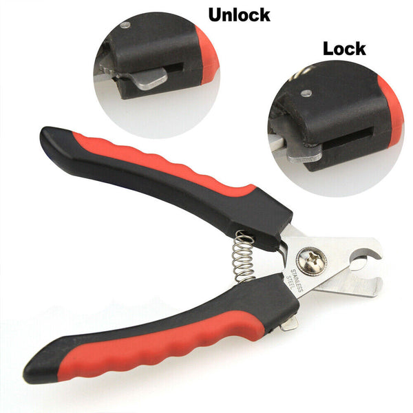 Pet Dog Cat Nail Clippers Professional Toe Trimmer Grooming Steel Clipper Tool